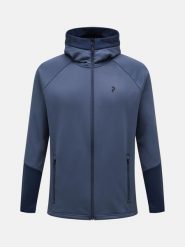 Bluza Peak Performance męska Rider Zip Hood. Niebieskie bluzy z kapturem Peak Performance, m, bez wzorów, z elastanu, z kapturem. Za 599.00 zł.