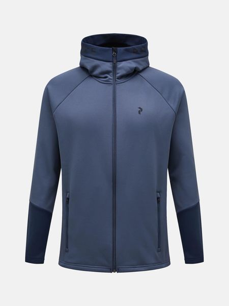 Bluza Peak Performance męska Rider Zip Hood. Niebieskie bluzy z kapturem Peak Performance, m, bez wzorów, z elastanu, z kapturem. Za 599.00 zł.