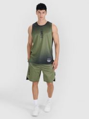 4F Spodenki do koszykówki szybkoschnące męskie - multikolor XL. Krótkie spodenki sportowe 4F, l, w ażurowe wzory, z dzianiny. Za 149.99 zł.