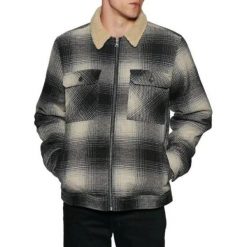 Kurtka turystyczna męska Billabong Barlow Sherpa przejściowa. Czarne kurtki Billabong, m, bez wzorów, z bawełny, bez kaptura. W wyprzedaży za 348.00 zł.