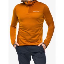 Bluza z kapturem męska Ortovox Fleece Light Grid ZN Hoody. Brązowe bluzy ORTOVOX, m, bez wzorów, z kapturem. Za 707.99 zł.