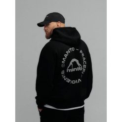 MANTO bluza z kapturem LABEL 25 OVERSIZE czarna. Czarne bluzy z kapturem Manto, bez wzorów, z kapturem. Za 299.00 zł.