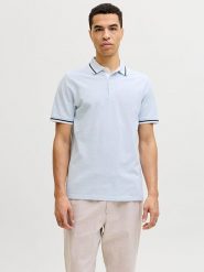 Jack & Jones Koszulka polo "Paulos" w kolorze błękitnym rozmiar: XL. Niebieskie koszulki polo Jack & Jones, xl, bez wzorów, z bawełny, bez kołnierzyka, bez ramiączek. Za 69.99 zł.