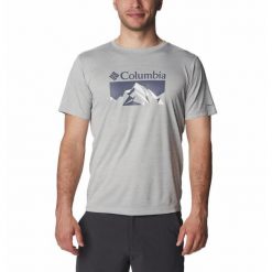 Koszulka Męska Columbia Zero Rules Short Sleeve T-Shirt. Szare t-shirty sportowe Columbia, bez wzorów, bez ramiączek, trekkingowe. W wyprzedaży za 152.00 zł.