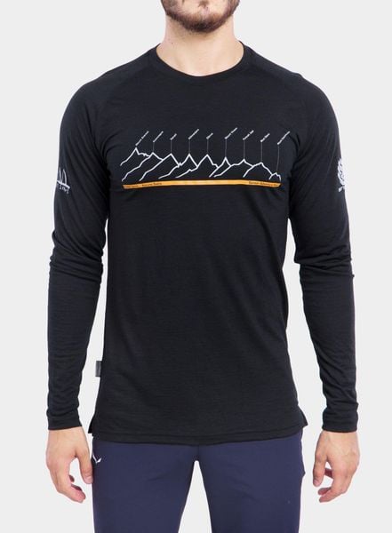 Bluza termoaktywna Sensor Merino Air PT Tee LS. Czarne bielizna termoaktywna Sensor, m, bez wzorów, z materiału, bez ramiączek. Za 350.89 zł.