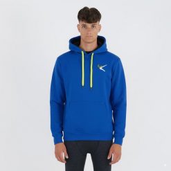 Bluza z kapturem z bawełny LIXIS. Niebieskie bluzy ELPLAYER, bez wzorów, z bawełny, z kapturem. W wyprzedaży za 87.00 zł.