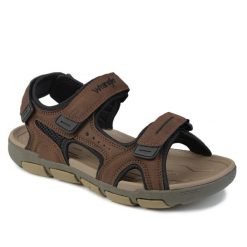 Sandały męskie sportowe Wrangler BUSTER SANDAL MEN LOW. Brązowe sandały Wrangler, z gumy, z otwartym noskiem, bez zapięcia. Za 229.00 zł.