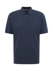 ELBSAND Koszulka polo "Len" w kolorze granatowym rozmiar: S. Niebieskie koszulki polo sportowe ELBSAND, s, bez wzorów, z bawełny, bez kołnierzyka, bez ramiączek. Za 114.44 zł.