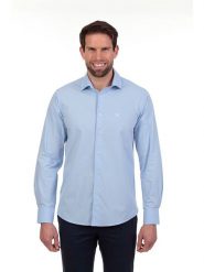 The Time of Bocha Koszula - Regular fit - w kolorze błękitnym rozmiar: XXL. Niebieskie koszule The Time of Bocha, xxl, bez wzorów, z bawełny, bez kołnierzyka, bez ramiączek. Za 123.82 zł.