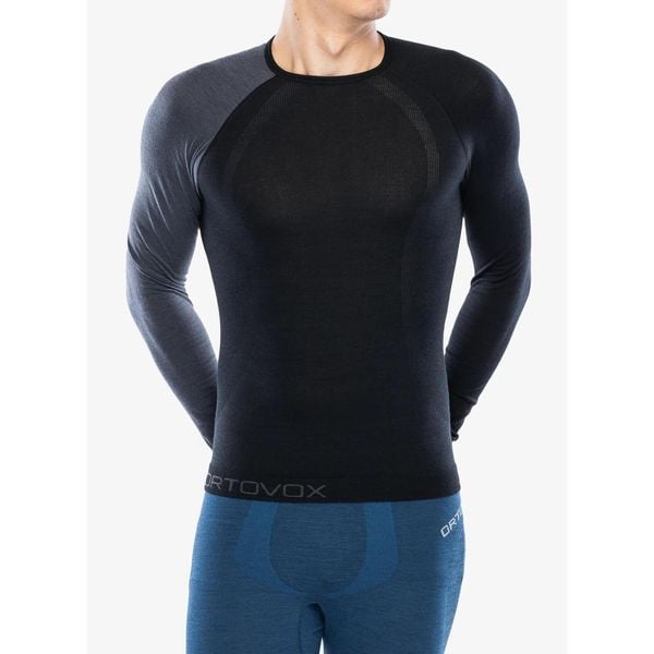 Bluza termoaktywna męska Ortovox 120 Comp Light Long Sleeve. Czarne bielizna termoaktywna ORTOVOX, na zimę, m, bez wzorów, bez ramiączek, narciarskie. Za 392.99 zł.