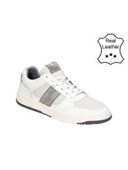 Bullboxer Skórzane sneakersy w kolorze białym rozmiar: 43. Białe buty sportowe casual Bullboxer, bez wzorów, bez zapięcia. Za 284.82 zł.