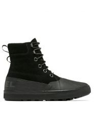 Sorel Trzewiki Cheyanne Metro II Boot 2048561010 Czarny. Czarne botki sznurowane Sorel, bez wzorów, ze skóry, bez obcasa, bez zapięcia. Za 679.99 zł.