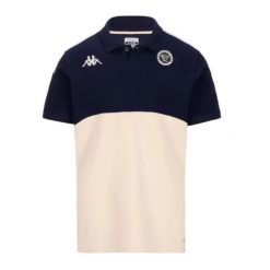 Polo Union Bordeaux-Bègles Angatem 8 2024/25. Brązowe koszulki polo Kappa, m, bez wzorów, bez kołnierzyka, bez ramiączek, do piłki nożnej. Za 255.00 zł.
