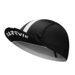 Czapka rowerowa wentylowana - czarno-biała. Białe czapki z daszkiem DAREVIE, na lato, bez wzorów, z materiału. Za 84.99 zł.