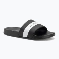 Klapki męskie U.S. Polo Assn. SKYE002. Czarne klapki U.S. Polo Assn., z materiału. Za 109.99 zł.