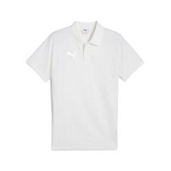 Polo Puma Team Evostripe. Białe koszulki polo Puma, bez wzorów, bez kołnierzyka, bez ramiączek, do piłki nożnej. Za 235.50 zł.