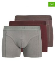 Jack & Jones Bokserki (3 pary) "Jacordinary" w kolorze szaro-brązowo-czerwonym rozmiar: XXL. Brązowe bokserki Jack & Jones, xxl, bez wzorów. Za 79.21 zł.