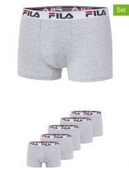Fila Bokserki (5 par) w kolorze szarym rozmiar: XL. Szare bokserki Fila, xl, bez wzorów. Za 108.99 zł.