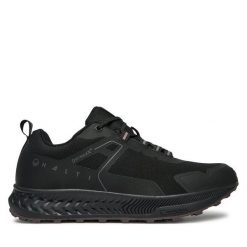 Trekkingi Halti. Czarne buty trekkingowe Halti, bez wzorów, bez zapięcia. Za 399.99 zł.