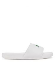 Lacoste Klapki Serve Sliders 7-49CMA0041 Biały. Białe klapki LACOSTE, ze skóry. Za 129.99 zł.