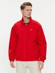 Tommy Jeans Kurtka bomber Essential DM0DM17982 Czerwony Regular Fit. Czerwone kurtki Tommy Jeans, m, bez wzorów, z jeansu, bez kaptura. Za 339.99 zł.