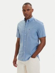 Tommy Hilfiger Koszula MW0MW42285 Niebieski jasny Regular Fit. Niebieskie koszule Tommy Hilfiger, m, bez wzorów, z bawełny, bez kołnierzyka, bez ramiączek. Za 369.99 zł.