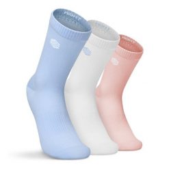 Sportowe skarpetki tenisowe trójpak Siroko 3Motion Mix. Niebieskie skarpetki sportowe SIROKO, bez wzorów, z tkaniny. Za 83.00 zł.