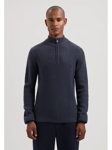 DSTREZZED Sweter w kolorze granatowym rozmiar: 3XL. Niebieskie swetry nierozpinane Dstrezzed, xl, bez wzorów, ze splotem, bez kołnierzyka, bez ramiączek. Za 187.96 zł.