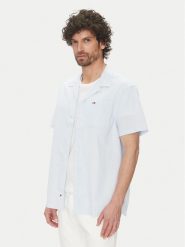 Tommy Jeans Koszula DM0DM20895 Błękitny Regular Fit. Niebieskie koszule Tommy Jeans, m, bez wzorów, z bawełny, bez kołnierzyka, bez ramiączek. Za 259.99 zł.