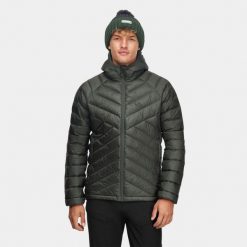 Kurtka męska puchowa Alpinus Pollux puch gęsi. Zielone kurtki Alpinus, m, bez wzorów, z puchu, bez kaptura. Za 799.00 zł.