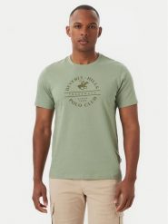 Beverly Hills Polo Club T-Shirt M1369 Zielony Regular Fit. Zielone koszulki polo Beverly Hills Polo Club, m, bez wzorów, z bawełny, bez kołnierzyka, bez ramiączek. Za 149.99 zł.