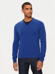 United Colors Of Benetton Sweter 1002U4407 Niebieski Regular Fit. Niebieskie swetry rozpinane United Colors Of Benetton, m, bez wzorów, z wełny, bez kołnierzyka, bez ramiączek. Za 89.99 zł.