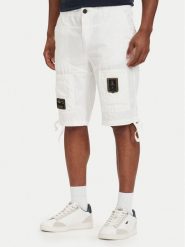 Aeronautica Militare Szorty materiałowe 261BE0041UCT01122 Biały Regular Fit. Białe szorty Aeronautica Militare, m, bez wzorów, z bawełny. Za 719.99 zł.