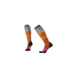 Skarpety narciarskie unisex Ski Zero Cushion Geo Peaks Print Otc. Czerwone skarpety Smartwool, bez wzorów, z wełny. Za 139.99 zł.