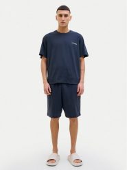 Jack&Jones Piżama Everest 12273635 Granatowy Standard Fit. Niebieskie piżamy Jack&Jones, m, bez wzorów, z bawełny, bez ramiączek. Za 79.99 zł.
