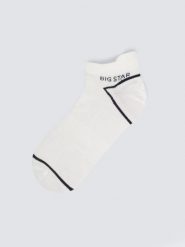 Stopki męskie bawełniane białe Serhios 100. Białe skarpetki sportowe BIG STAR, bez wzorów, z bawełny. Za 19.99 zł.