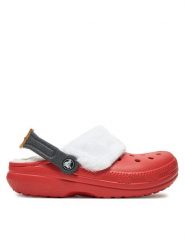 Crocs Klapki Classic Lined Santa Clog 210933 Czerwony. Czerwone klapki Crocs, z tworzywa sztucznego. Za 179.99 zł.