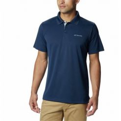 Koszulka sportowa męska Columbia Utilizer. Niebieskie t-shirty sportowe Columbia, bez wzorów, z poliesteru, bez ramiączek. Za 337.00 zł.