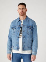 WRANGLER AUTHENTIC JACKET MĘSKA KURTKA JEANSOWA JEANS LOGO Jacket Empire W410EL44L 112329005. Kurtki Wrangler, l, bez wzorów, z jeansu, bez kaptura. Za 319.99 zł.