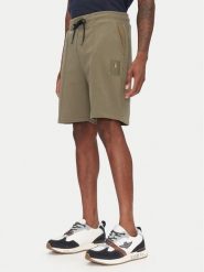 Aeronautica Militare Szorty sportowe 251BF020F584 Khaki Regular Fit. Brązowe krótkie spodenki sportowe Aeronautica Militare, m, bez wzorów, z bawełny. Za 529.99 zł.