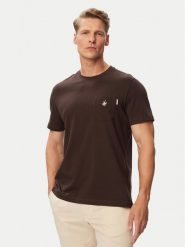 Beverly Hills Polo Club T-Shirt P-SS26M-TS414000 Brązowy Regular Fit. Brązowe koszulki polo Beverly Hills Polo Club, m, bez wzorów, z bawełny, bez kołnierzyka, bez ramiączek. Za 129.99 zł.
