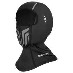 Krótka chusta rowerowa ROCKBROS oddychająca. Czarne szaliki ROCKBROS, bez wzorów, z materiału. Za 55.60 zł.