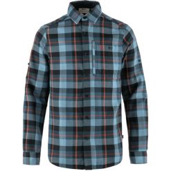 Koszula turystyczna Fjallraven Fjallglim Shirt. Niebieskie koszule Fjällräven, m, bez wzorów, z materiału, bez kołnierzyka, bez ramiączek. Za 460.89 zł.