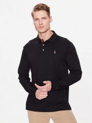 Polo Ralph Lauren Polo 710671785002 Czarny Slim Fit. Czarne koszulki polo Polo Ralph Lauren, m, bez wzorów, z bawełny, bez kołnierzyka, bez ramiączek. Za 629.99 zł.