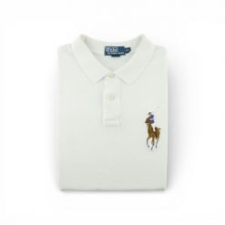 Second life - Męska koszulka polo z krótkim rękawem - Stan bardzo dobry. Białe koszulki polo RALPH LAUREN, m, bez wzorów, bez kołnierzyka, bez ramiączek, na golfa. Za 149.06 zł.