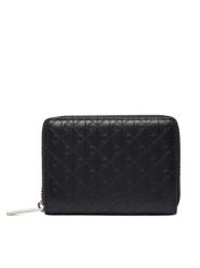 Calvin Klein Portfel Emblem Emboss Zip Coin Pouch LV04D1087G Czarny. Czarne portfele CALVIN KLEIN, bez wzorów, ze skóry. Za 159.99 zł.