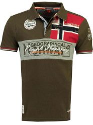 Geographical Norway Koszulka polo w kolorze khaki rozmiar: XL. Brązowe koszulki polo Geographical Norway, xl, bez wzorów, z bawełny, bez kołnierzyka, bez ramiączek. Za 53.04 zł.