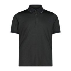 Koszulka polo z dżerseju CMP. Czarne koszulki polo CMP, xl, bez wzorów, z dżerseju, bez kołnierzyka, bez ramiączek, trekkingowe. Za 250.00 zł.