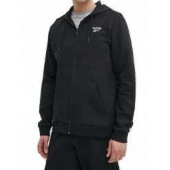 Bluza na co dzień męska REEBOK na zamek z kapturem. Czarne bluzy z kapturem Reebok, m, bez wzorów, z kapturem. Za 249.00 zł.