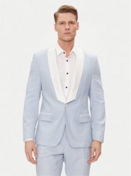 Hugo Marynarka Henry242E1X 50513750 Błękitny Slim Fit. Niebieskie garnitury Hugo, m, bez wzorów, z syntetyku. Za 959.99 zł.